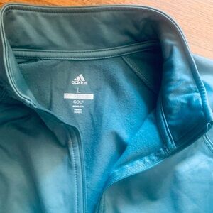 Adidas Turquoise Golf Half Zip Jacket